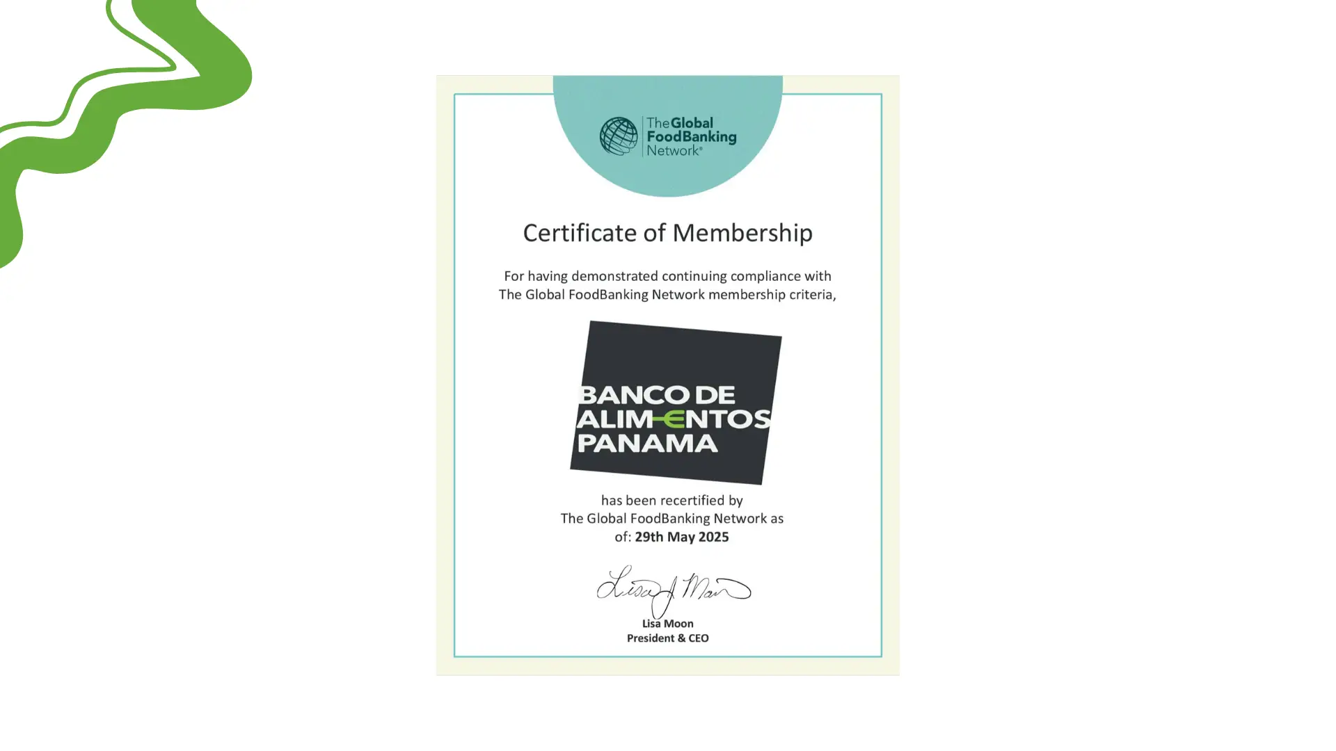 BAP renueva su certificación internacional otorgada por la Red Global de Bancos de Alimentos (GFN)